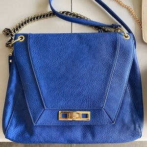 Beautiful Olivia & Joy blue bag with gold hardware